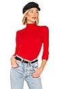 view 1 of 4 Rib Fitted Turtleneck in Iconic Red