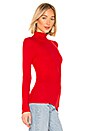 view 2 of 4 Rib Fitted Turtleneck in Iconic Red