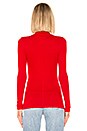 view 3 of 4 Rib Fitted Turtleneck in Iconic Red