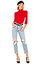 view 4 of 4 Rib Fitted Turtleneck in Iconic Red