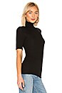 view 2 of 4 Rib Fitted Turtleneck Top in Black