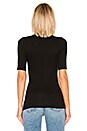 view 3 of 4 Rib Fitted Turtleneck Top in Black