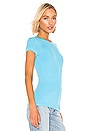 view 2 of 4 Rib Cap Sleeve Top in Turquoise