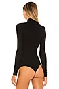 view 4 of 5 Rib Long Sleeve Turtleneck Bodysuit in Black