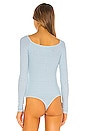 view 4 of 5 X REVOLVE Silk Rib Front Knot Long Sleeve Bodysuit in Ice Blue