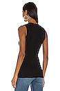 view 3 of 4 Supima Sleeveless U Tank in Black