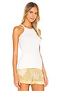 view 2 of 4 Recycled Rib Reverse Racer Tank in White