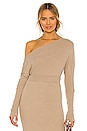 view 1 of 4 Sweater Knit Slouch Top in Taupe