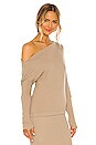 view 2 of 4 Sweater Knit Slouch Top in Taupe