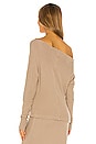 view 3 of 4 Sweater Knit Slouch Top in Taupe