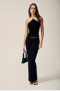 view 2 of 7 Silk Rib Halter Tank in Black