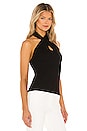 view 2 of 4 Rib Halter Tank in Black