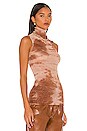 view 2 of 4 Sleeveless Turtleneck Top in Cognac Oxide