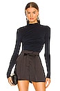 view 1 of 4 Lurex Long Sleeve Twist Top in Dark Sapphire