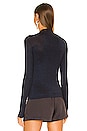 view 3 of 4 Lurex Long Sleeve Twist Top in Dark Sapphire