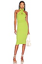view 4 of 4 Puckered Knit Twist Halter in Lime