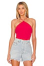 view 1 of 4 Knit Halter Tank in Fuschia