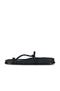 view 5 of 5 Bari Sandal in Black Nappa With Black Sole