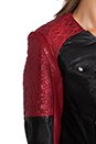 view 6 of 7 CHAQUETA CUERO LARKE BIS in Black & Red
