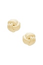 view 1 of 2 Round Swirl Stud Earrings in Gold