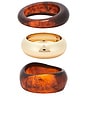 view 2 of 3 Bangles Set Of 3 in Amber & Gold