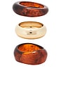 view 3 of 3 Bangles Set Of 3 in Amber & Gold