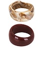 view 4 of 6 BRACELETS ASSORTIS SWIRL in Maroon & Cream Swirl