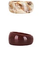 view 5 of 6 BRACELETS ASSORTIS SWIRL in Maroon & Cream Swirl