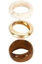view 6 of 6 BRACELETS ASSORTIS in Cream, Cayenne Acrylic & Gold