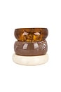 view 2 of 6 BRACELETS ASSORTIS in Brown & Cream Swirl