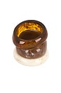 view 3 of 6 BRACELETS ASSORTIS in Brown & Cream Swirl