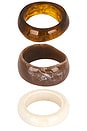 view 4 of 6 BRACELETS ASSORTIS in Brown & Cream Swirl
