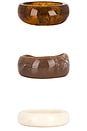 view 5 of 6 BRACELETS ASSORTIS in Brown & Cream Swirl