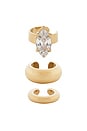 view 1 of 3 Earcuff Set Of 3 in Gold & Crystal