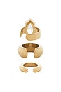 view 3 of 3 Earcuff Set Of 3 in Gold & Crystal