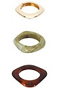 view 4 of 5 CONJUNTO DE BRAZALETE in Coffee, Olive & Gold