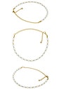 view 1 of 2 Chain Anklet Set Of 2 in Pearl & Gold