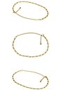 view 2 of 2 Chain Anklet Set Of 2 in Pearl & Gold