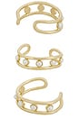 view 1 of 2 Arm Cuff Set Of 2 in Gold & Pearl