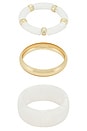 view 6 of 6 JUEGO DE BRAZALETES DE 3 in Cloudy White & Gold