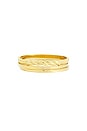 view 2 of 6 Thin Crystal & Croissant Bracelets Set Of 3 in Gold