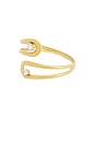 view 2 of 3 Crystal Wrap Around Arm Cuff in Gold