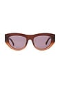 view 1 of 3 Candy Sunglasses in Brown Gradient Polished & Black