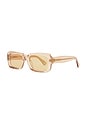 view 2 of 3 Dune Sunglasses in Beige Smoke Polished & Amber