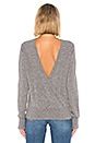 view 4 of 5 Dante V Back Sweater in Heather Grey