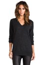 view 1 of 4 Asher V-Neck Sweater in Charcoal