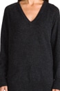 view 4 of 4 Asher V-Neck Sweater in Charcoal