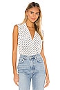 view 1 of 4 Sleeveless Slim Signature Top in Nature White & Eclipse
