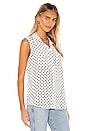 view 2 of 4 Sleeveless Slim Signature Top in Nature White & Eclipse