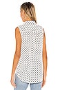 view 3 of 4 Sleeveless Slim Signature Top in Nature White & Eclipse